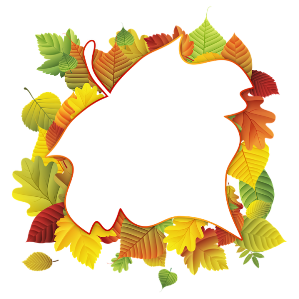 Обрамление из осенних листьев