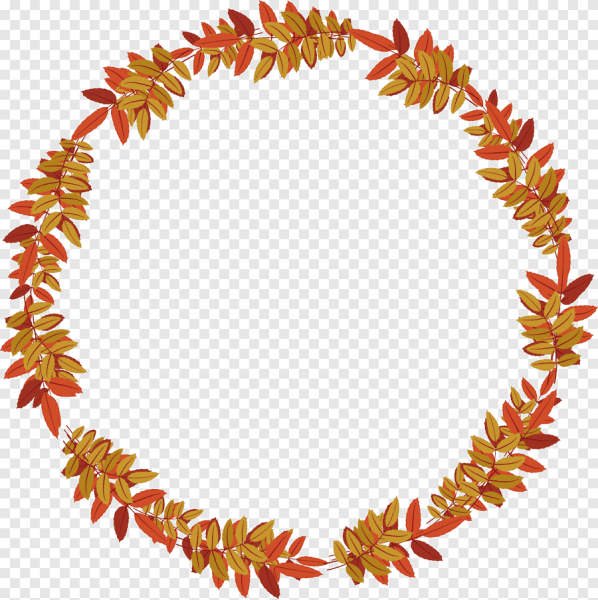 Круглая рамка осень