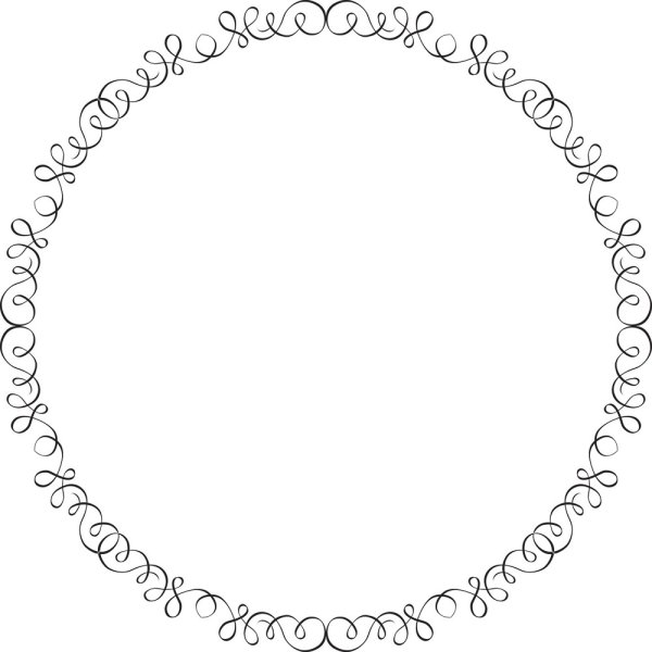 Белый узор по кругу