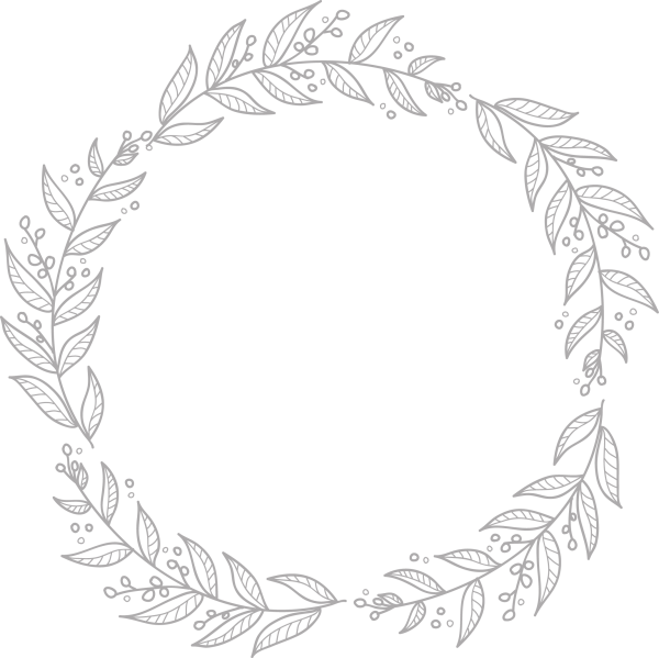 Круглая рамка из листьев