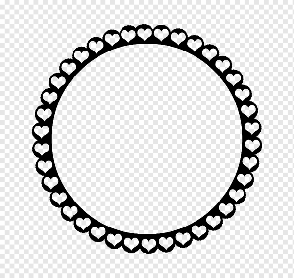 Рамка круглая черная