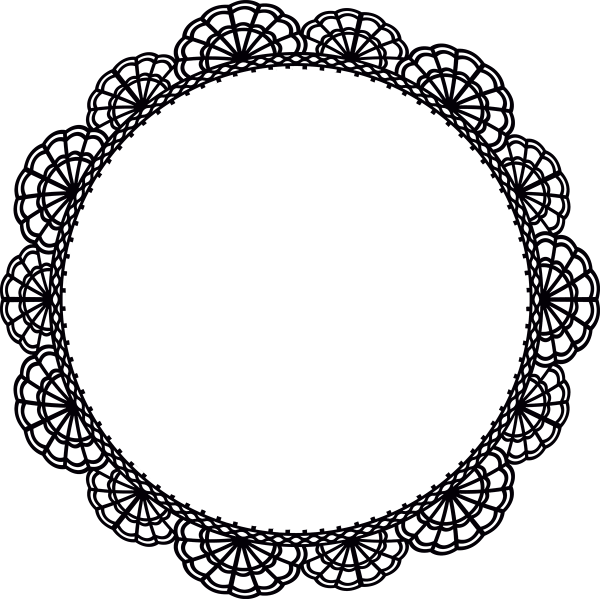 Круглая ажурная рамка