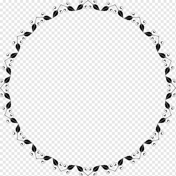 Рамка круглая черная