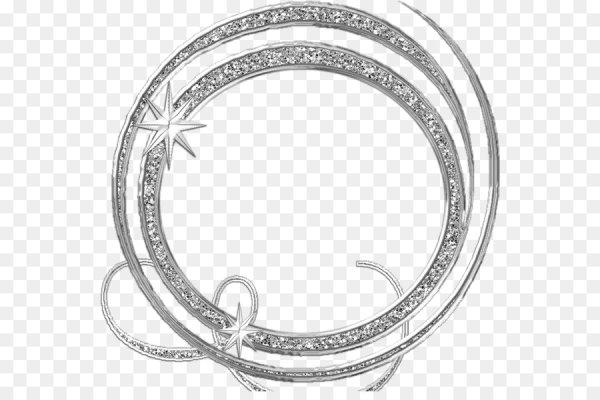 Рамка для текста серебряная круглая