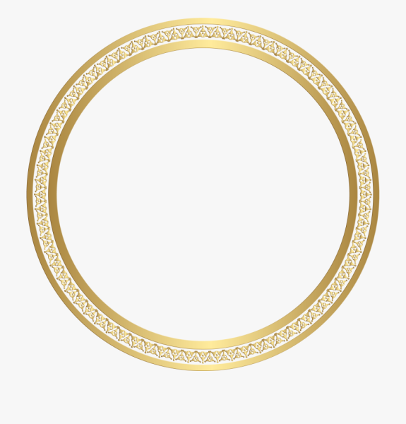 Золотая круглая рамка