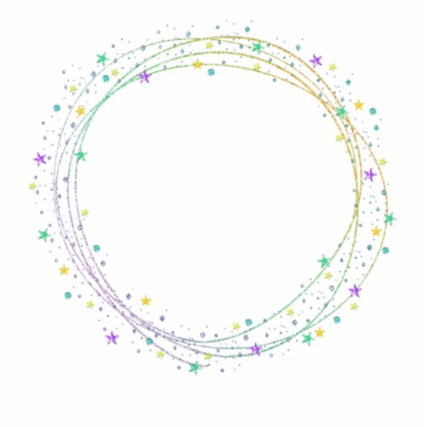 Звездная рамка на прозрачном фоне