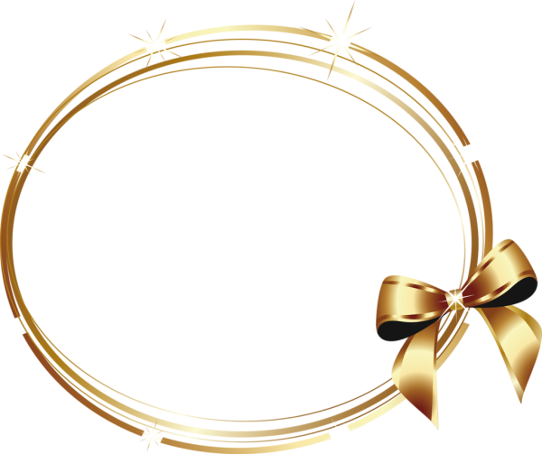 Овальная рамка с лентой