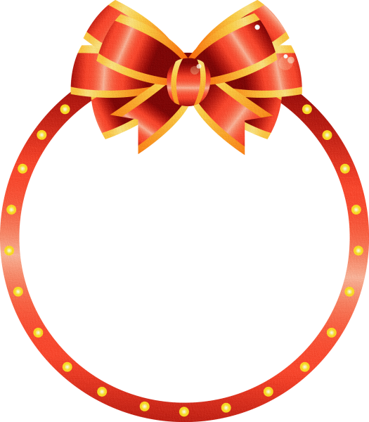 Рамка круглая с бантом