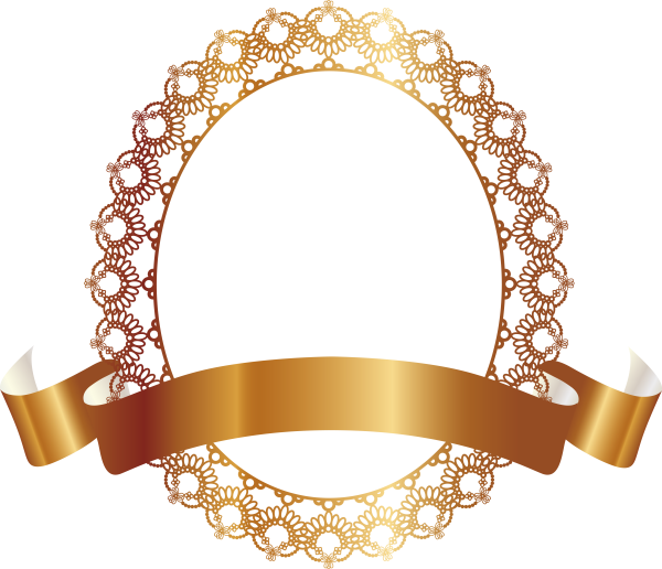 Золотая рамка виньетка