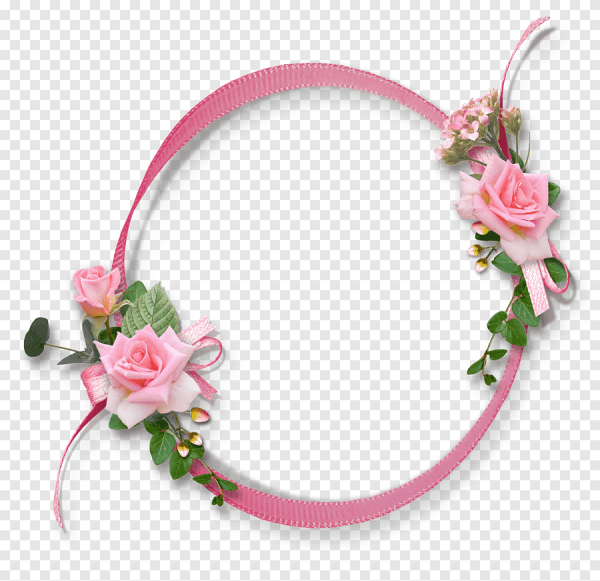 Овальная рамка с цветами