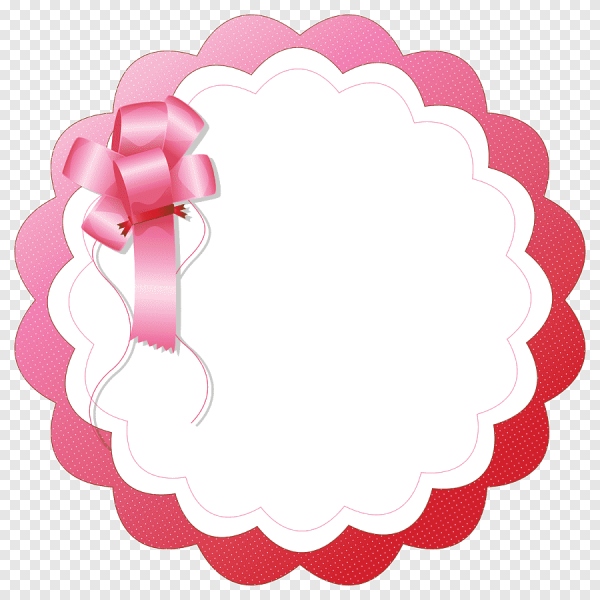 Круглая рамка с бантиком