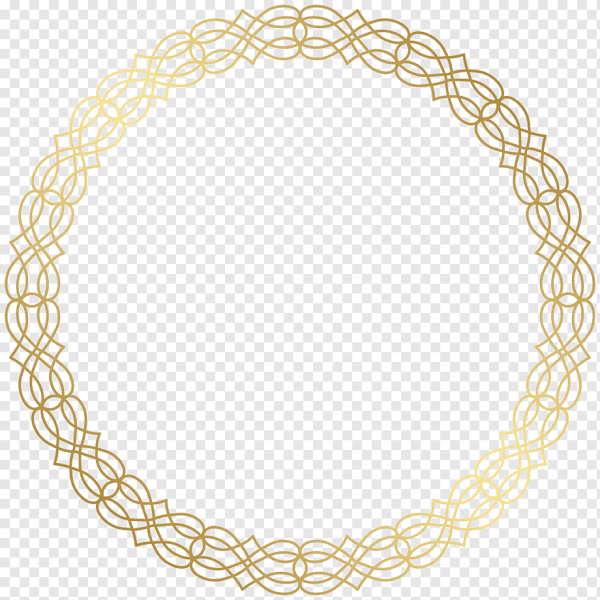 Золотая круглая окантовка