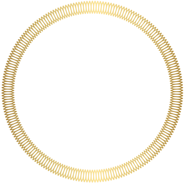 Фоторамка круглая Золотая