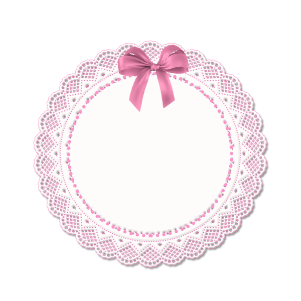Рамка круглая розовая