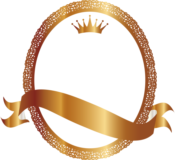 Овальная рамка с лентой