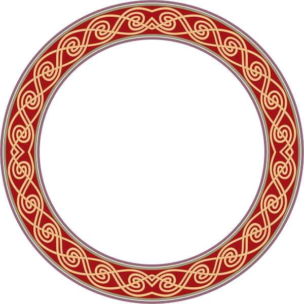 Славянская круглая рамка