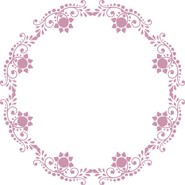 Круглая рамка узор