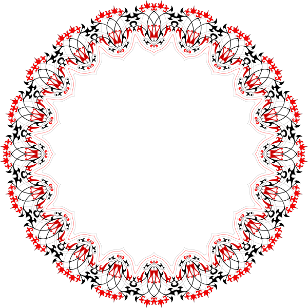 Круговой орнамент на прозрачном фоне