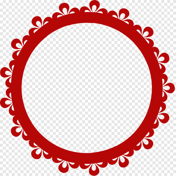 Красная круглая рамка