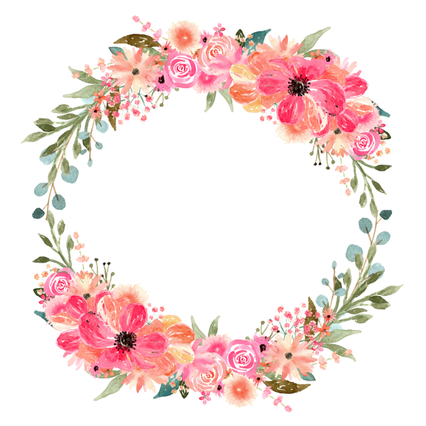 Круглая рамка цветы