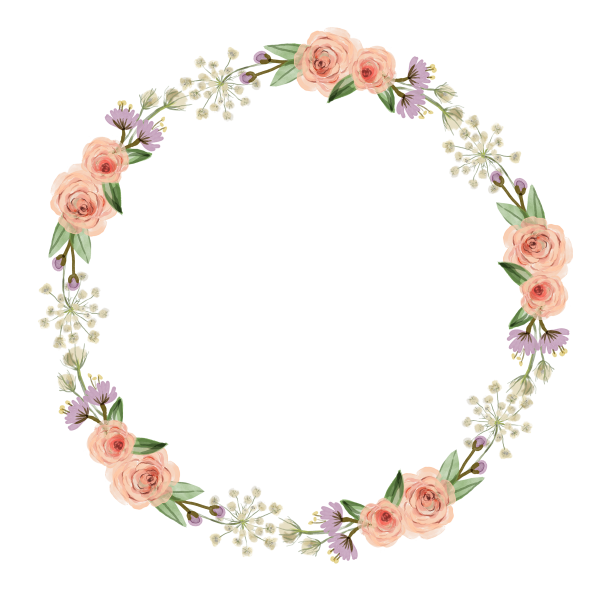 Круглая рамка цветы