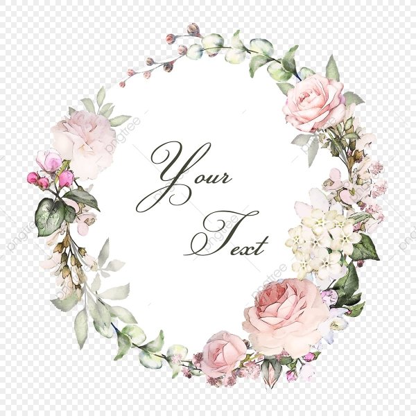 Круглая рамка из цветов