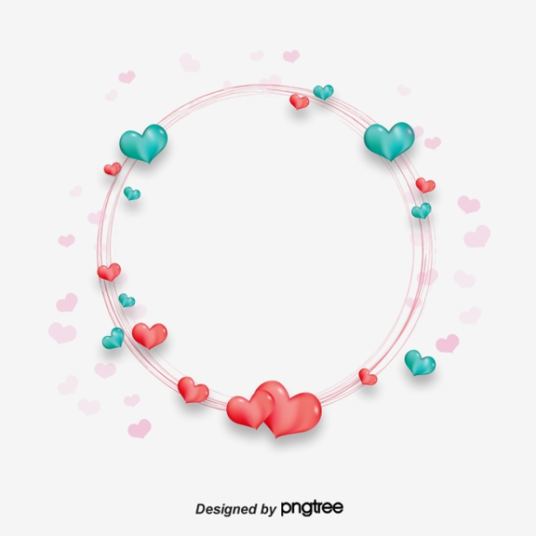 Сердечки по кругу