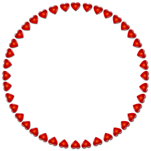 Сердечки по кругу