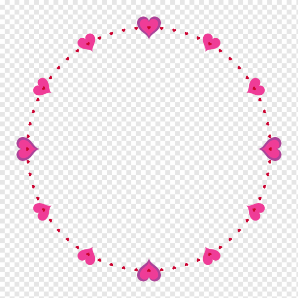 Розовая круглая рамка для метрики