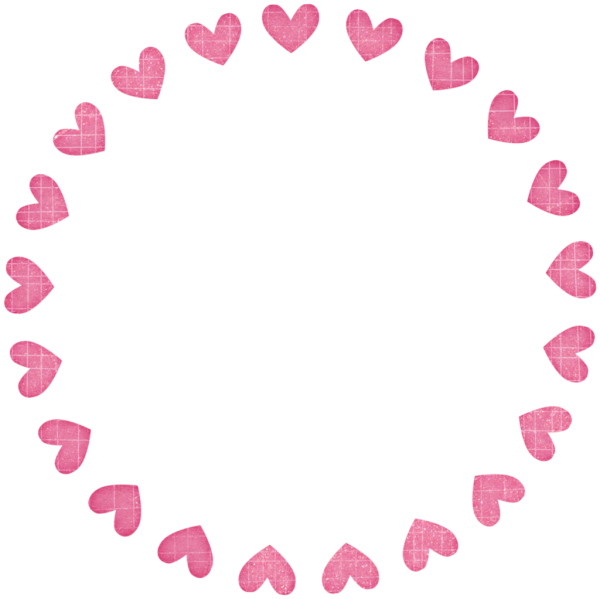 Круглая рамка из сердечек