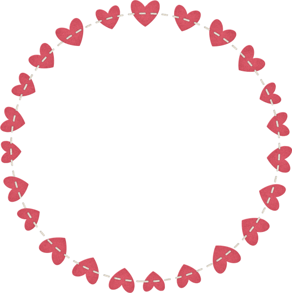 Сердечки по кругу