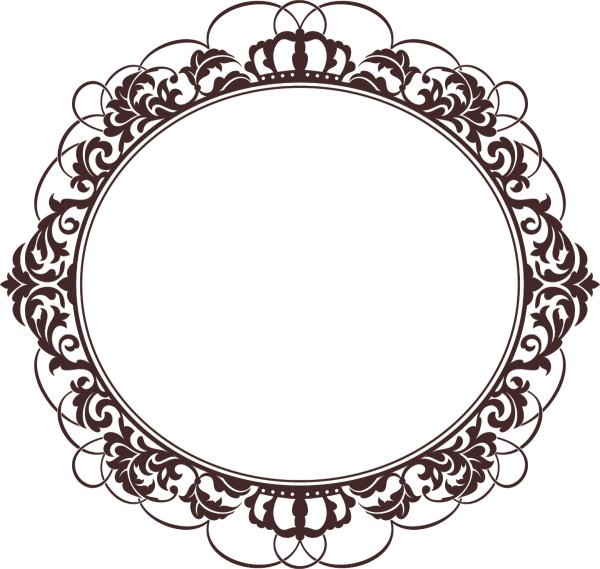 Круглая кружевная рамка