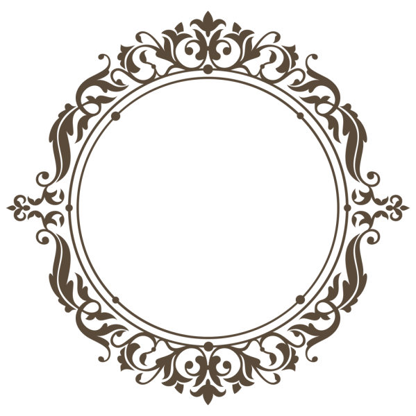 Круглая Винтажная рамка