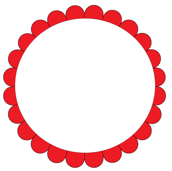 Красная круглая рамка