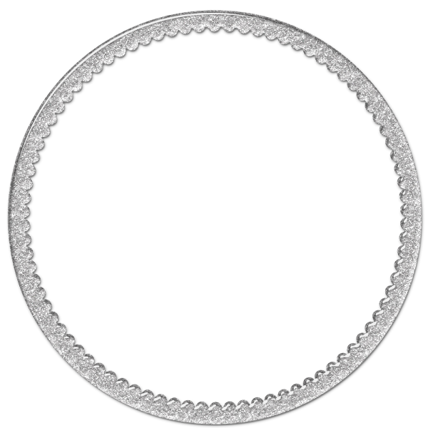 Серебристая круглая рамка