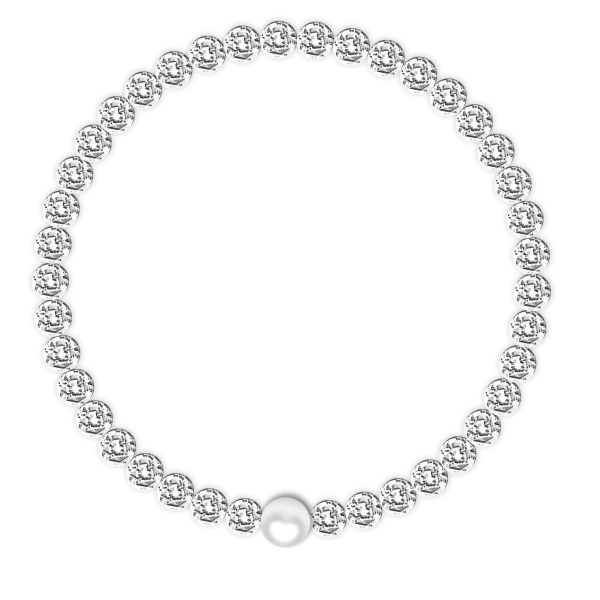 Серебряная круглая рамка