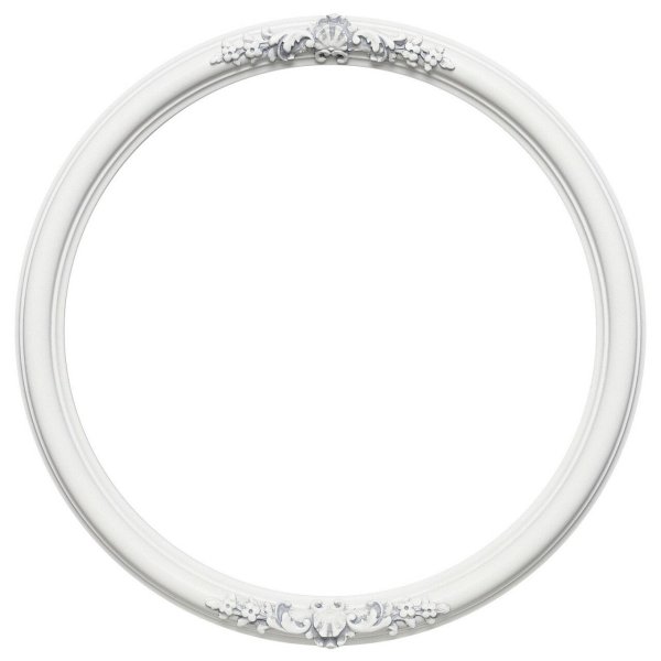 Рамка белая овальная