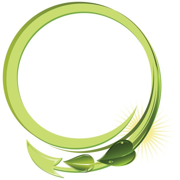 Рамка овальная зеленая