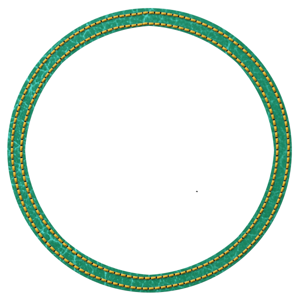 Рамка круглая зеленая на прозрачном фоне