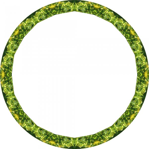 Рамка овальная зеленая