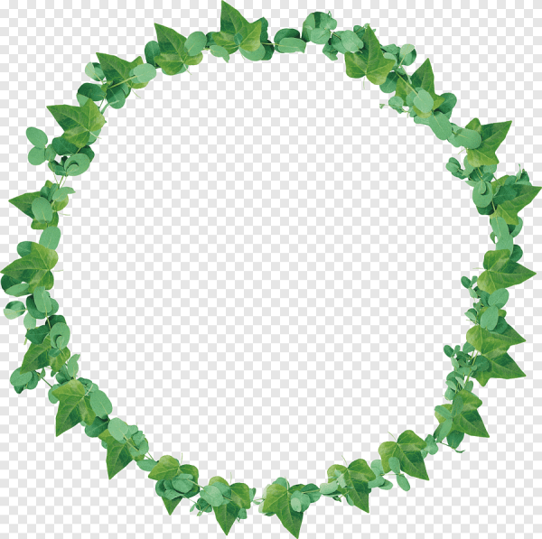 Зеленая круглая рамка