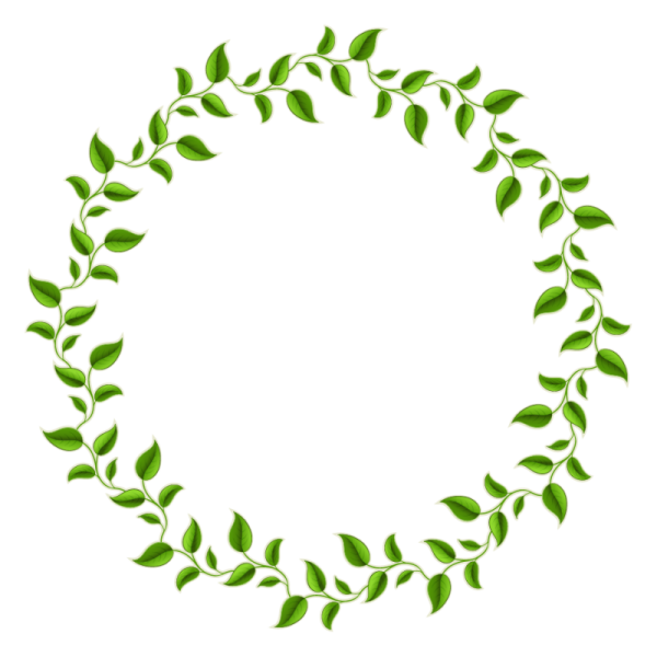 Круглая рамка из зелени
