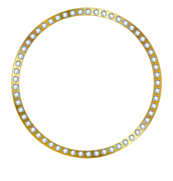 Золотая круглая рамка