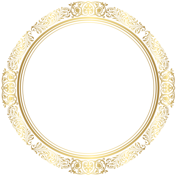 Золотая круглая рамка