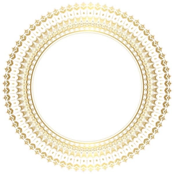 Золотая круглая рамка