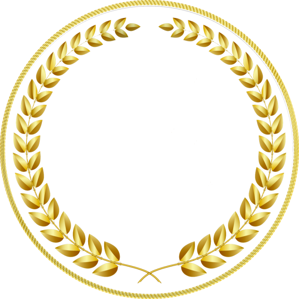 Золотая круглая рамка