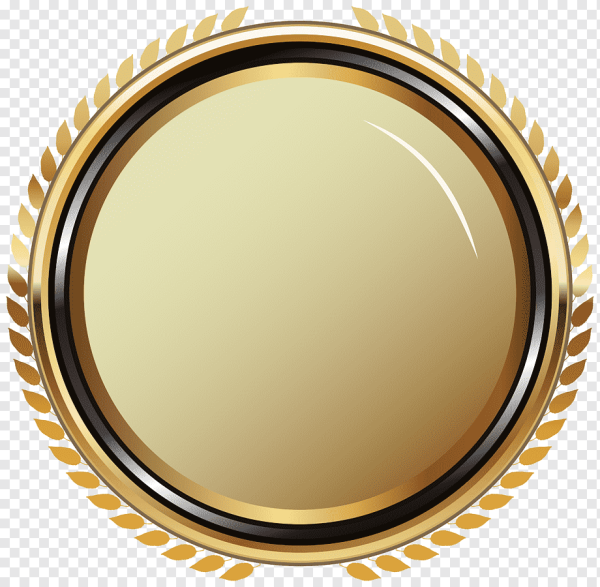 Золотая круглая рамка