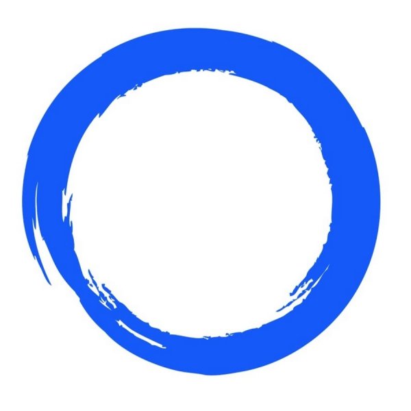 Синий круг на прозрачном фоне