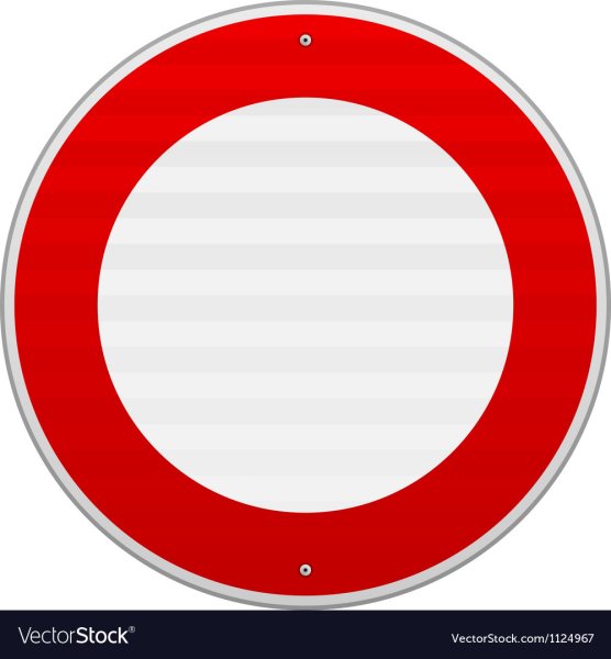 Дорожный знак красный круг