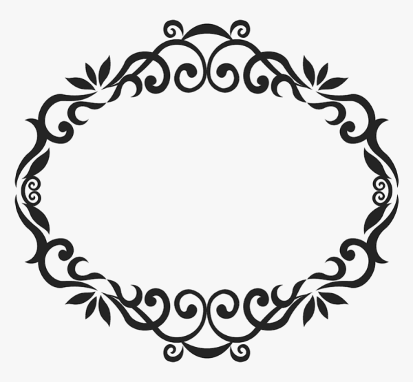 Ажурная овальная рамка